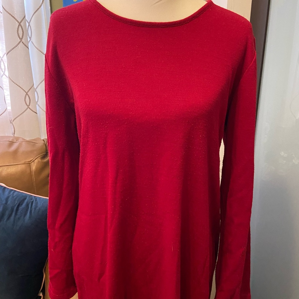 Chic Red Long Sleeve Dress